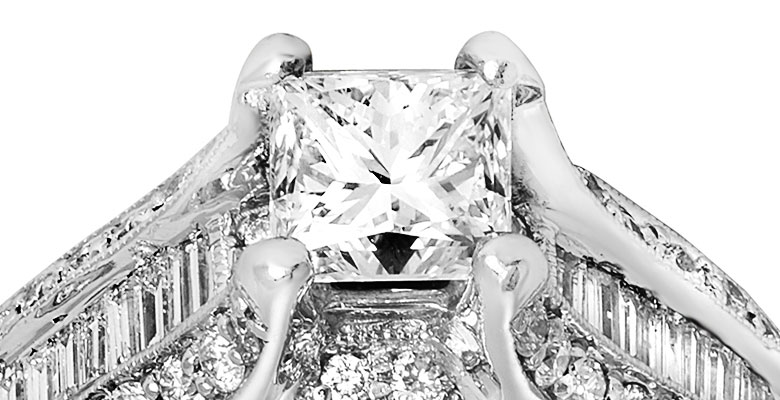 close up of diamond ring