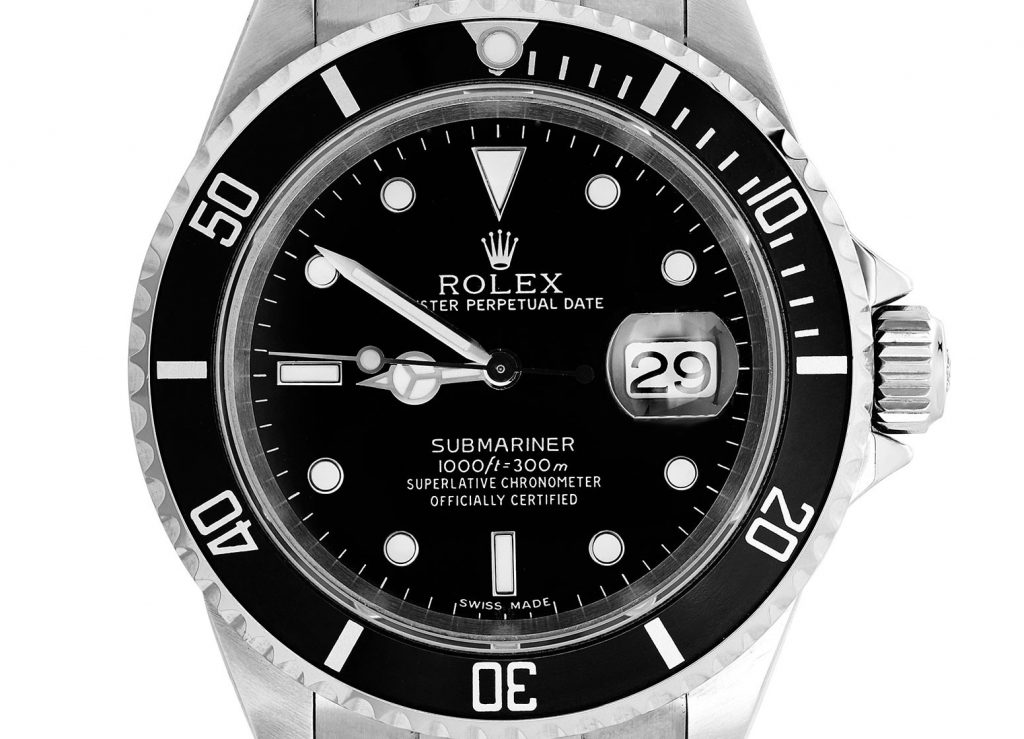 A Rolex Submariner with 300m water resistance