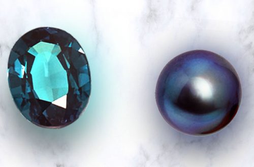 alexandrite and black pearl