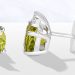 peridot and diamond earrings