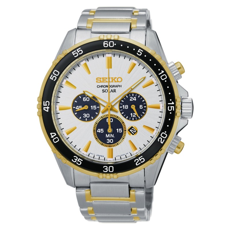 Seiko Men's Core Chronograph Solar Two-Tone Watch