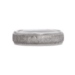 Mens Sterling Silver Brushed Style Wedding Band