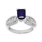 18kw Sapphire & Diamond Ring
