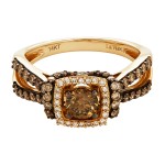 Le Vian .450 Ctw Chocolate Diamond Ring / 14 Kt Honey Gold
