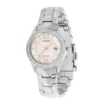 Citizen Eco-Drive Lady's Silhouette Crystal Rose Dial Watch