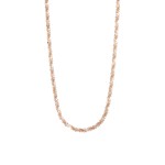Leslie Sterling Silver 2 mm Rose-Tone Adjustable Cyclone Chain
