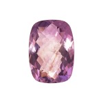 Antique Square Genuine Amethyst. Double Sided Checkerboard Cut.