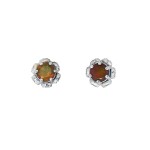 Ladies .130 Ctw Opal Earrings / 14 Kt W