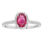 LE VIAN RUBY AND DIAMOND RING SET IN VANILLA GOLD .17 CARAT