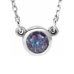 Sterling Silver Imitation Alexandrite Necklace