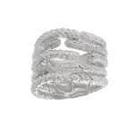 EFFY Sterling Silver 0.15ctw Diamond Fashion Ring
