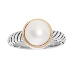 EFFY Pearl Ring / Silver & 18 Kt.