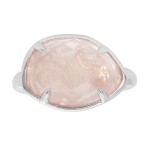 Effy 6.500 Ctw Pink Quartz Ring / Sterling Silver