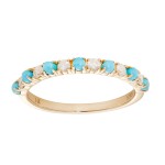 Effy .550 Ctw Turquoise Ring / 14 Kt Y