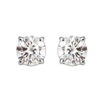Ladies 1.410 Ctw Diamond Earrings / 14 Kt W