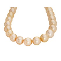 Ladies Pearl Necklace / 18 Kt Y
