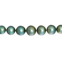 Freshwater Cultured Pearls Dyed Green Necklace