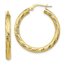 Ladies Yellow Gold Earrings / 10 Kt Y