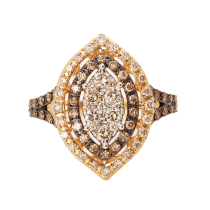 Le Vian 14kt Honey Gold Chocolate & Vanilla Diamond Fashion Ring