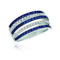 Le Vian .600 Ctw Sapphire Ring / 14 Kt W
