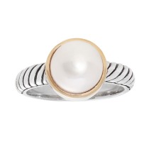 EFFY Pearl Ring / Silver & 18 Kt.