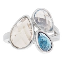 Effy 6.100 Ctw Blue Topaz Ring / Sterling Silver