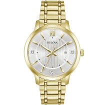 Bulova Women's Dress Crystal Gold Tone Watch