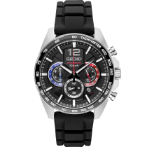 Seiko Men's Essentials Chronograph Black Dial Watch