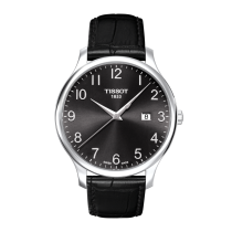 Tissot Men's Tradition Black & Leather Watch