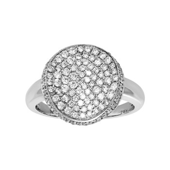 Ladies 1.000 Ctw Micro Pave Diamond Ring / 14 Kt W