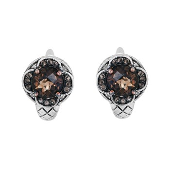 Ladies Quartz Earrings / Silver
