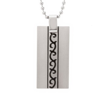 Stainless Tribal Dog Tag