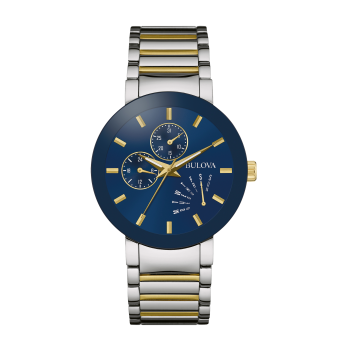 Bulova Men's Futuro Two-Tone Blue Dial Watch