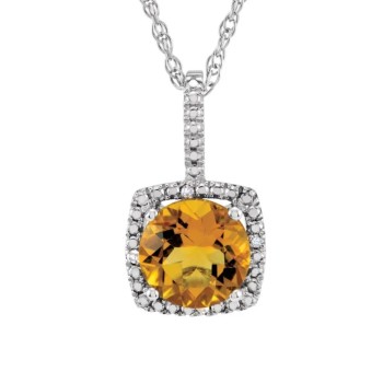 Citrine Necklace / Sterling Silver
