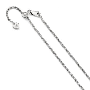 STERLING SILVER ADJUSTABLE 1.6MM SPIGA CHAIN