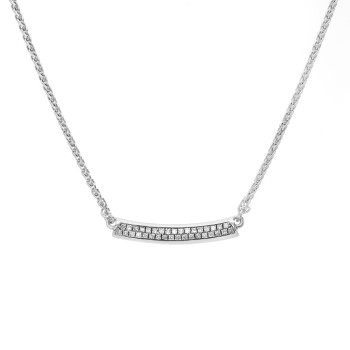 EFFY Curved Diamond Bar Necklace