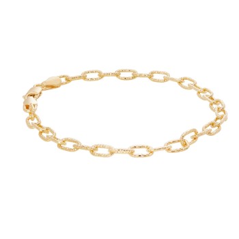 EFFY Sterling Silver Yellow Plated Chain Link Bracelet