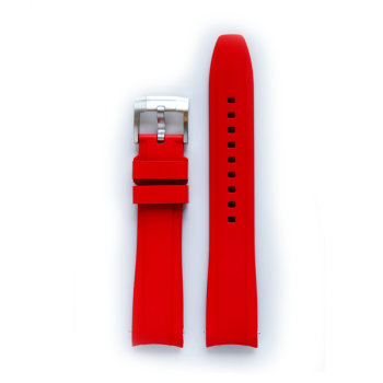 Everest Red Rubber Strap with Stainless Steel Clasp