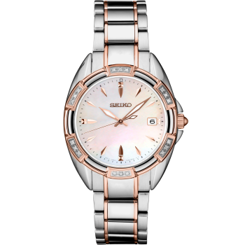 Seiko Lady's Diamond Two-Tone Rose Watch