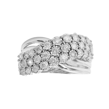 EFFY Sterling Silver 0.72ctw Diamond Fashion Ring
